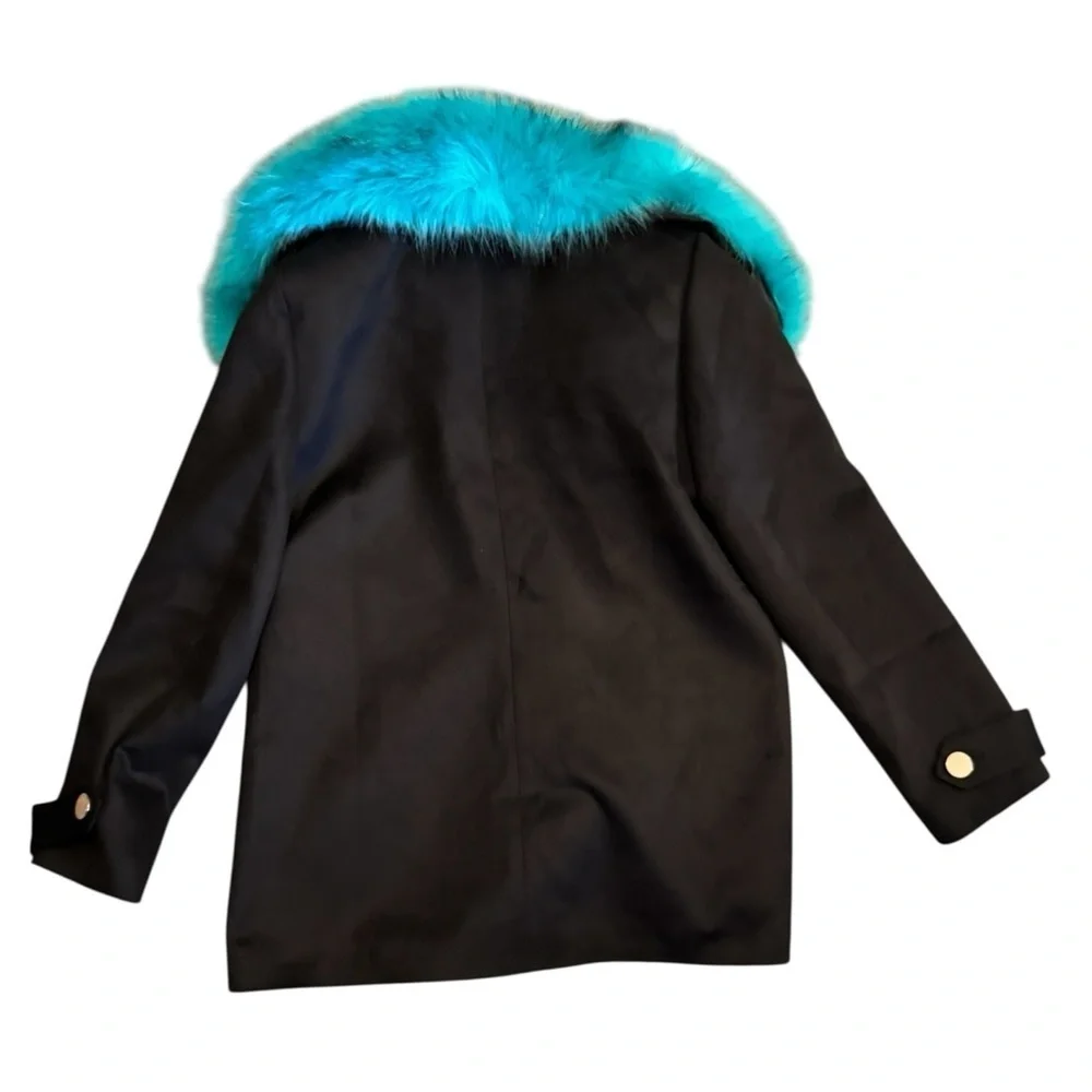 Julia Allert Fashionable Short Faux Fur Collar Coat Women’s Size XL